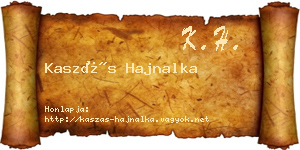Kaszás Hajnalka névjegykártya