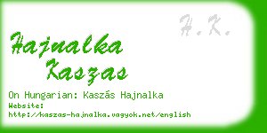hajnalka kaszas business card