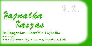 hajnalka kaszas business card